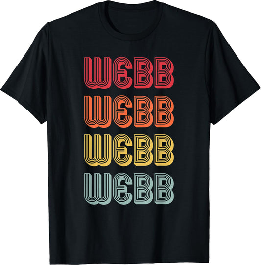 WEBB Gift Surname Funny Retro Vintage 80s Birthday Reunion T-Shirt - T-Shirt | Black