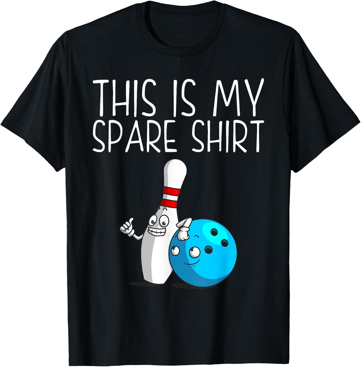 Funny Bowling Gift Women Cool Bowler Spare Ball Pin T-Shirt - T-Shirt | Black