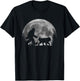 Bigfoot Walking a Dog Funny St. Bernard Lover Moon Halloween Women Kids T-Shirt - T-Shirt | Black