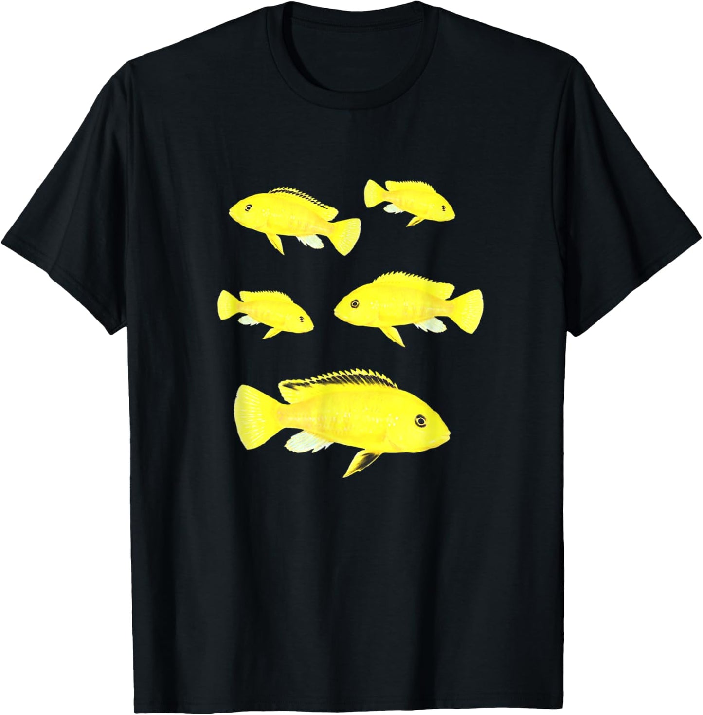 Yellow Lab Cichlids Lake Malawi Cichlid Fish Breeders T-Shirt - T-Shirt | Black