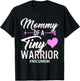 Mothers day Mommy Of A Tiny Warrior NICU Mom Baby Preemie T-Shirt - T-Shirt | Black