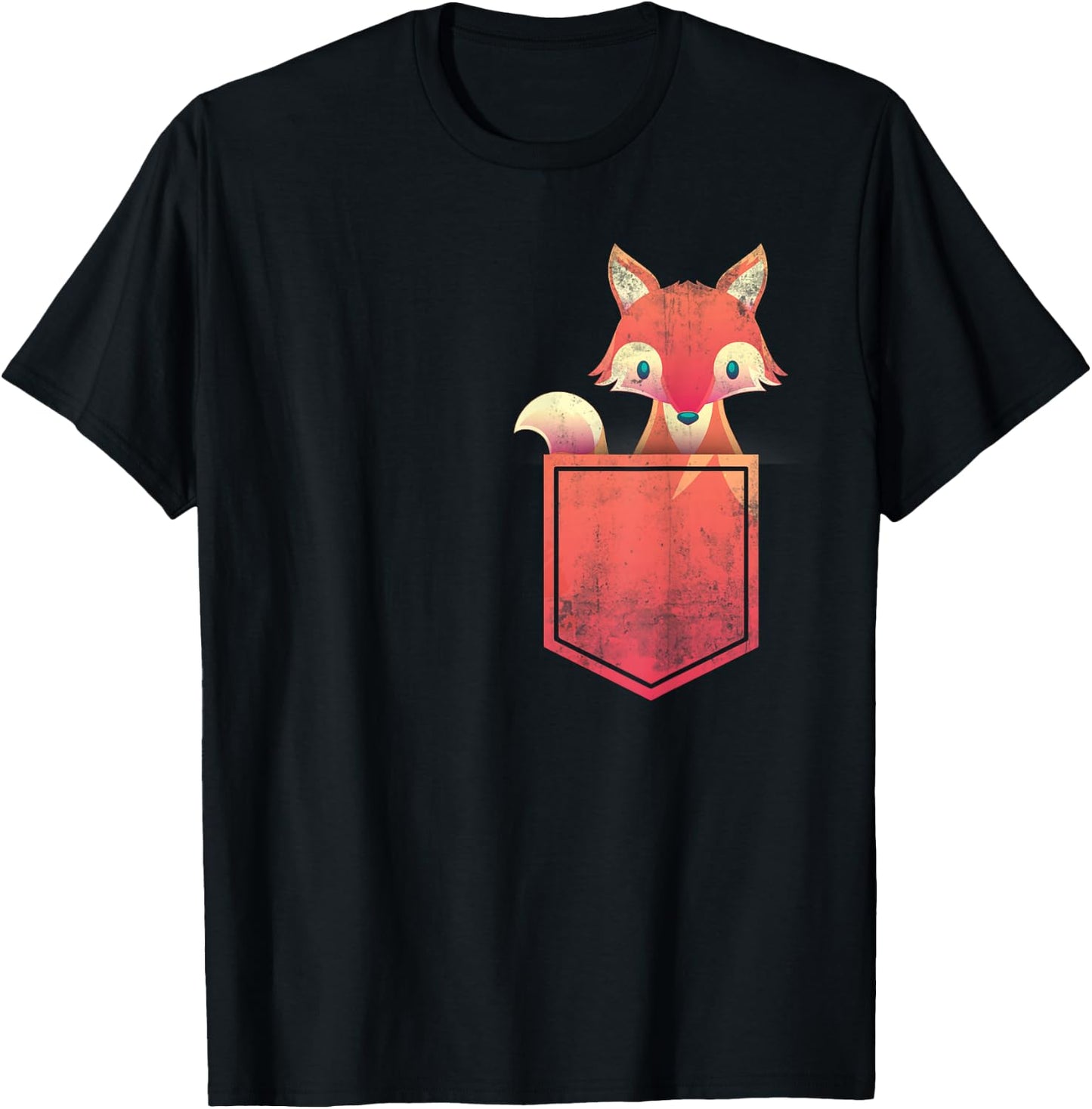 Nature Forest Animal Gift Cute Animal Fox T-Shirt - T-Shirt | Black