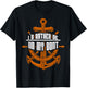 I'd Rather Be On My Boat Gifts Sailing Gifts Boating T-Shirt - T-Shirt | Black