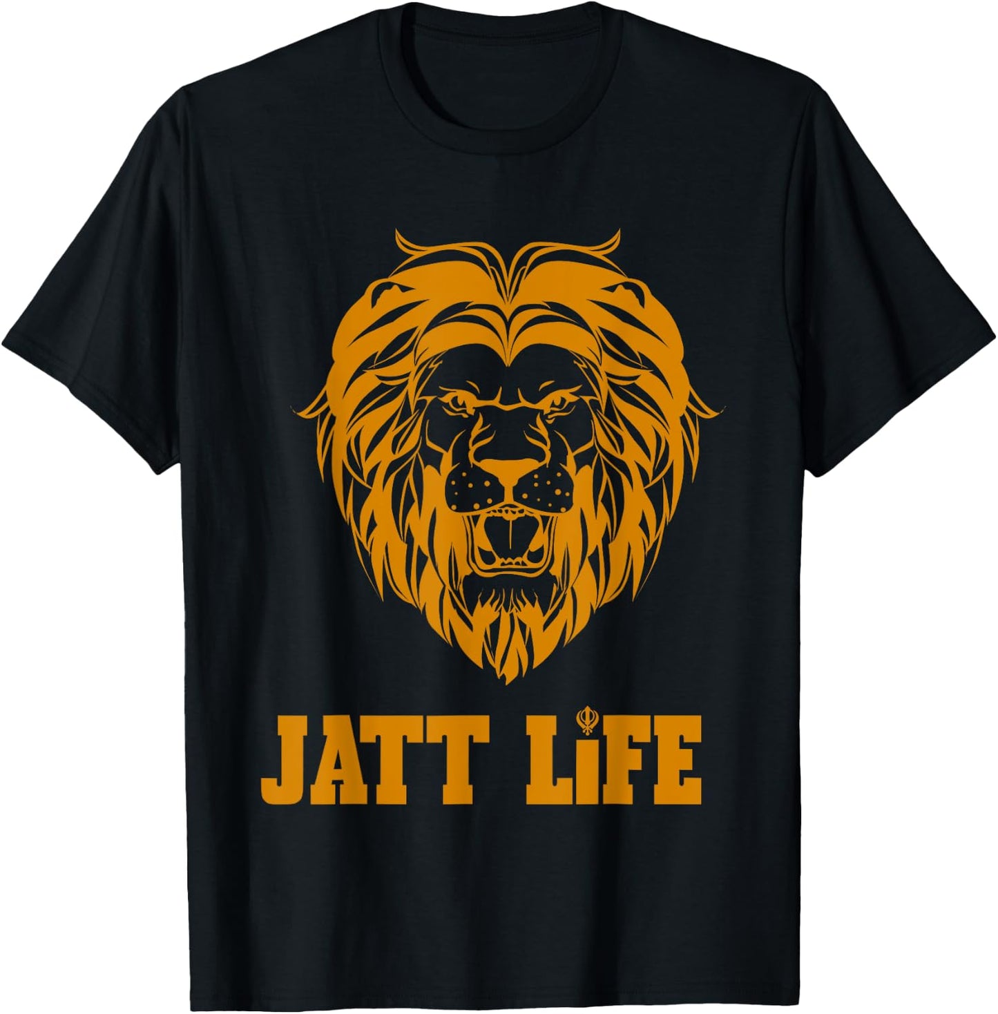 Punjabi Jatt Life Roaring Lion T-Shirt - T-Shirt | Black