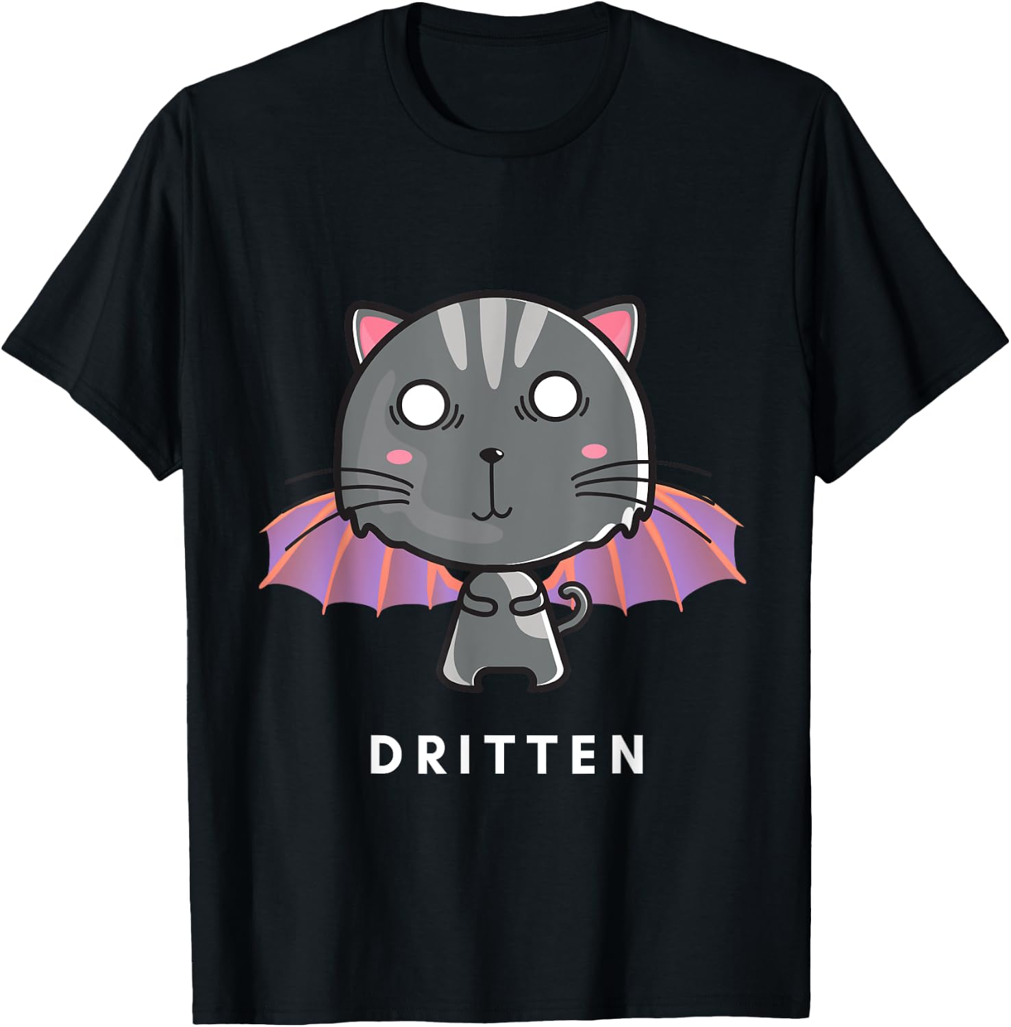 Dritten Dragon Kitten T-Shirt - T-Shirt | Black