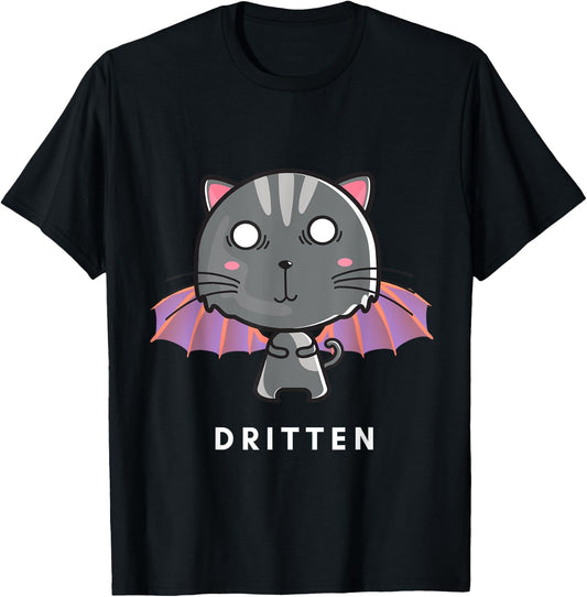 Dritten Dragon Kitten T-Shirt - T-Shirt | Black