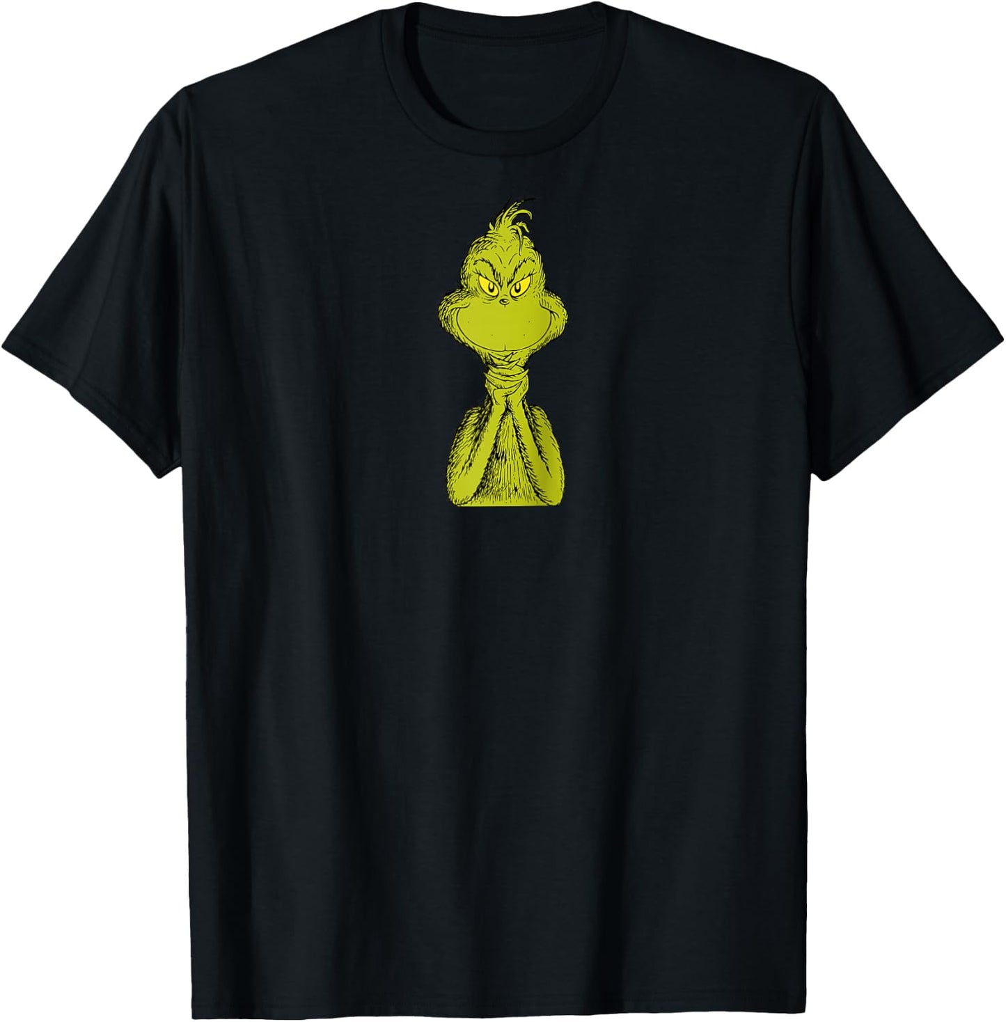 Dr. Seuss Classic Sly Grinch Raglan Baseball T-Shirt - T-Shirt | Black