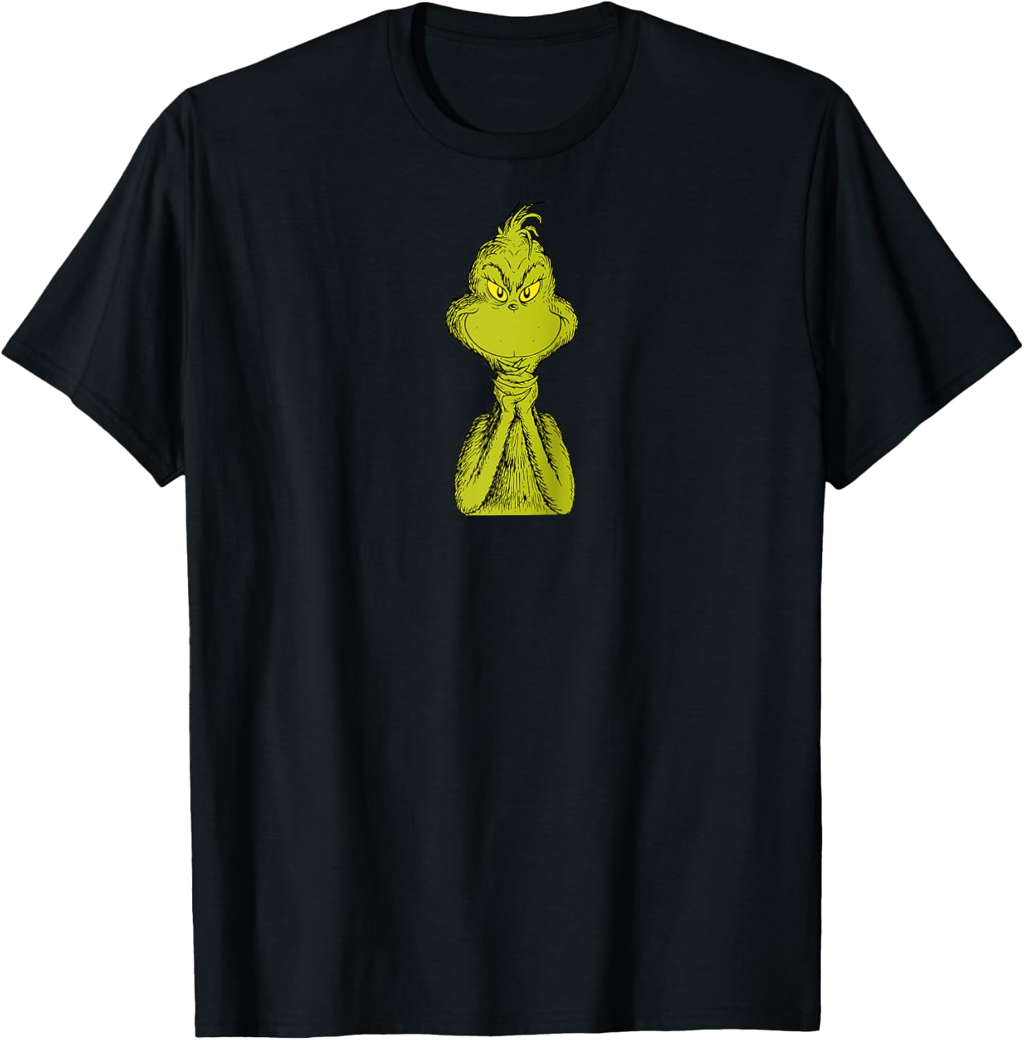 Dr. Seuss Classic Sly Grinch Raglan Baseball T-Shirt - T-Shirt | Black
