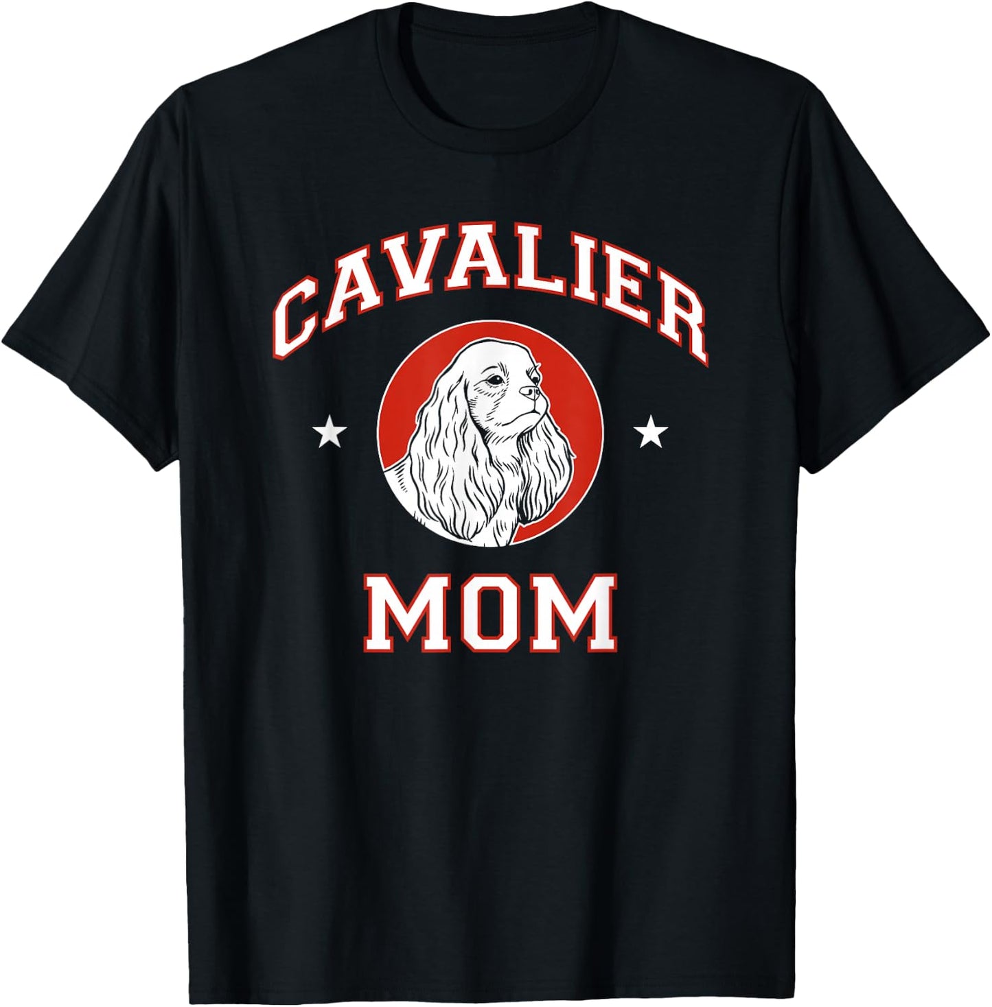 Cavalier King Charles Spaniel Mom Dog Mother T-Shirt - T-Shirt | Black