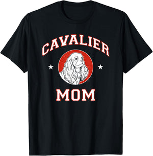 Cavalier King Charles Spaniel Mom Dog Mother T-Shirt - T-Shirt | Black