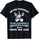 Never Thought I'd Be Wearing A Unicorn Shirt Dad Father T-Shirt - T-Shirt | Black