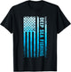Deep Sea Fishing USA Flag Deep Sea Fishing Rod Man Saltwater T-Shirt - T-Shirt | Black