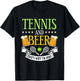 Tennis and Beer That's Why I'm Here Sarcasm Lover Gift T-Shirt - T-Shirt | Black