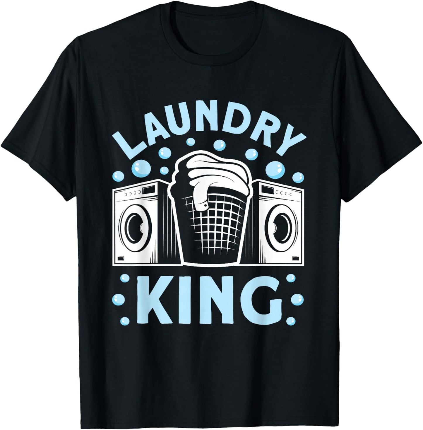 Laundry King Women's Black Modern King Laundry Worker T-Shirt - T-Shirt | Black