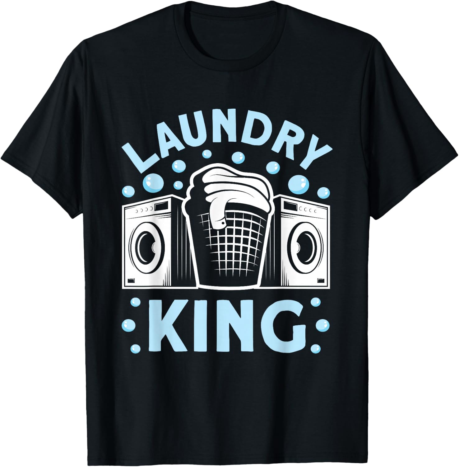 Laundry King Women's Black Modern King Laundry Worker T-Shirt - T-Shirt | Black