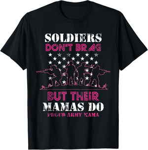 Proud Army Mama Mother T-Shirt - T-Shirt | Black