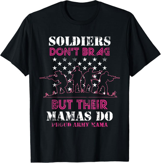 Proud Army Mama Mother T-Shirt - T-Shirt | Black