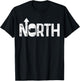 Washington Up North PNW Pacific Northwest State Map Gift T-Shirt - T-Shirt | Black