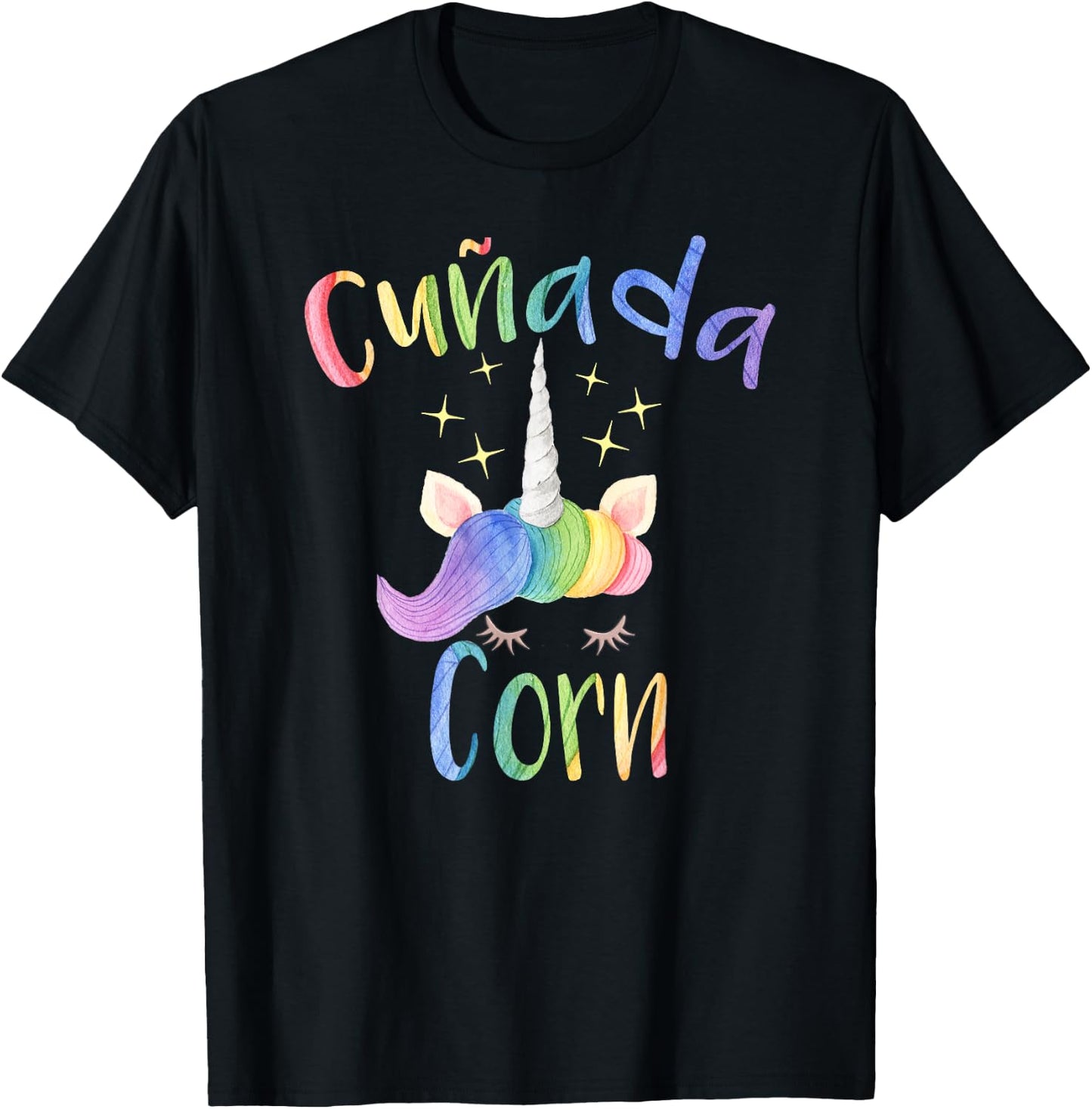 Cunadacorn Spanish Sister In Law Funny Unicorn T-Shirt - T-Shirt | Black