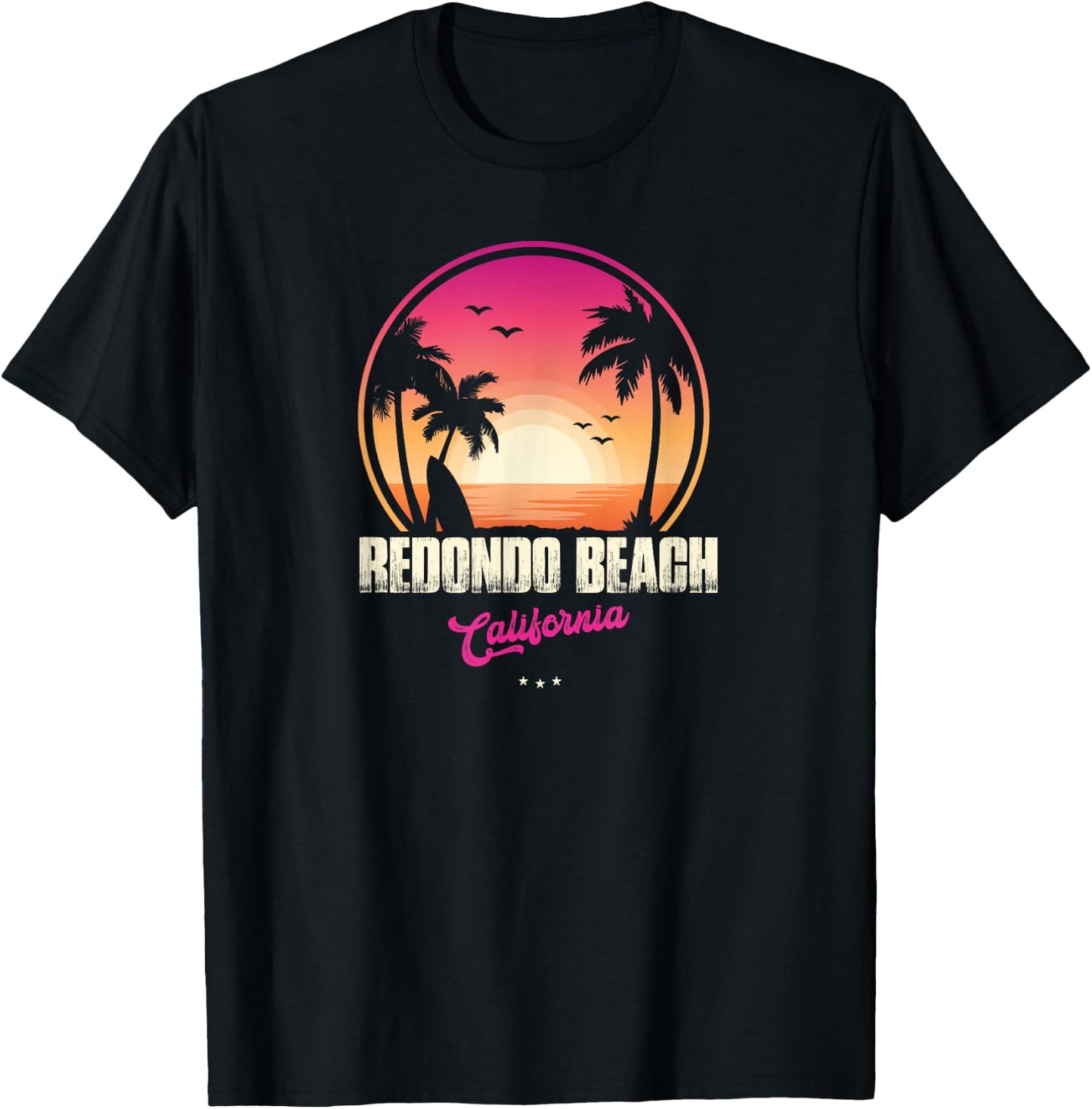 Redondo Beach Souvenir - California Reminder T-Shirt - T-Shirt | Black