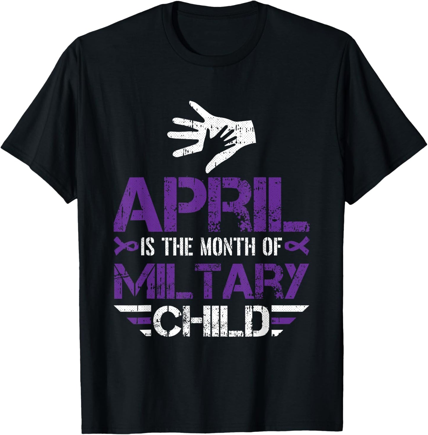 April Is The Month Of The Military Child Army Soldier Kids T-Shirt - T-Shirt | Black
