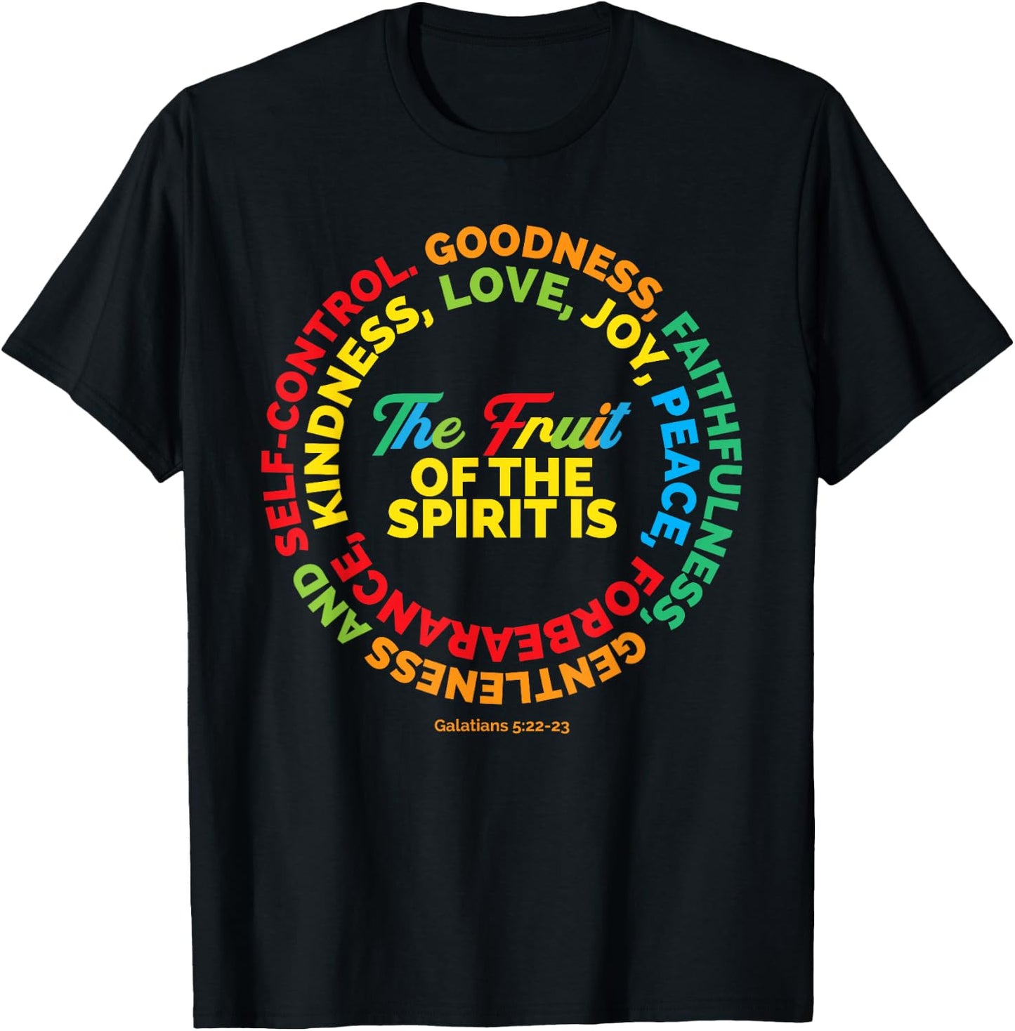 Fruit of The Spirit Christian T-Shirt - T-Shirt | Black