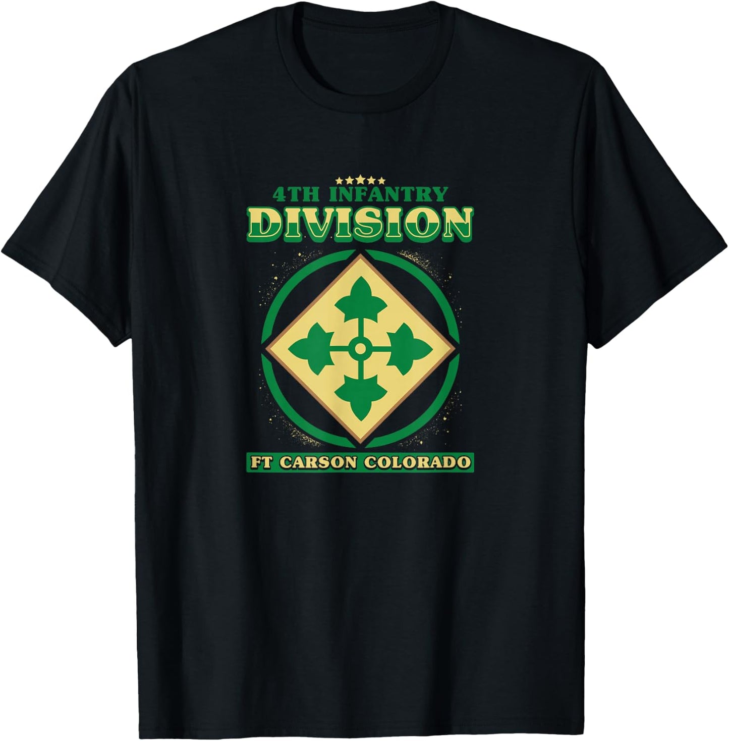4th Infantry Division Shirt Fourth ID T-Shirt - T-Shirt | Black