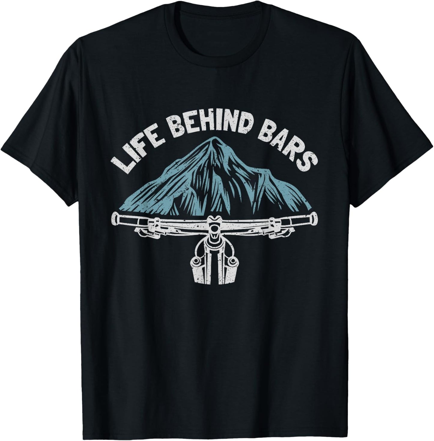 Mountain Bike Cycling Bicycle Life Behind Bars T-Shirt - T-Shirt | Black