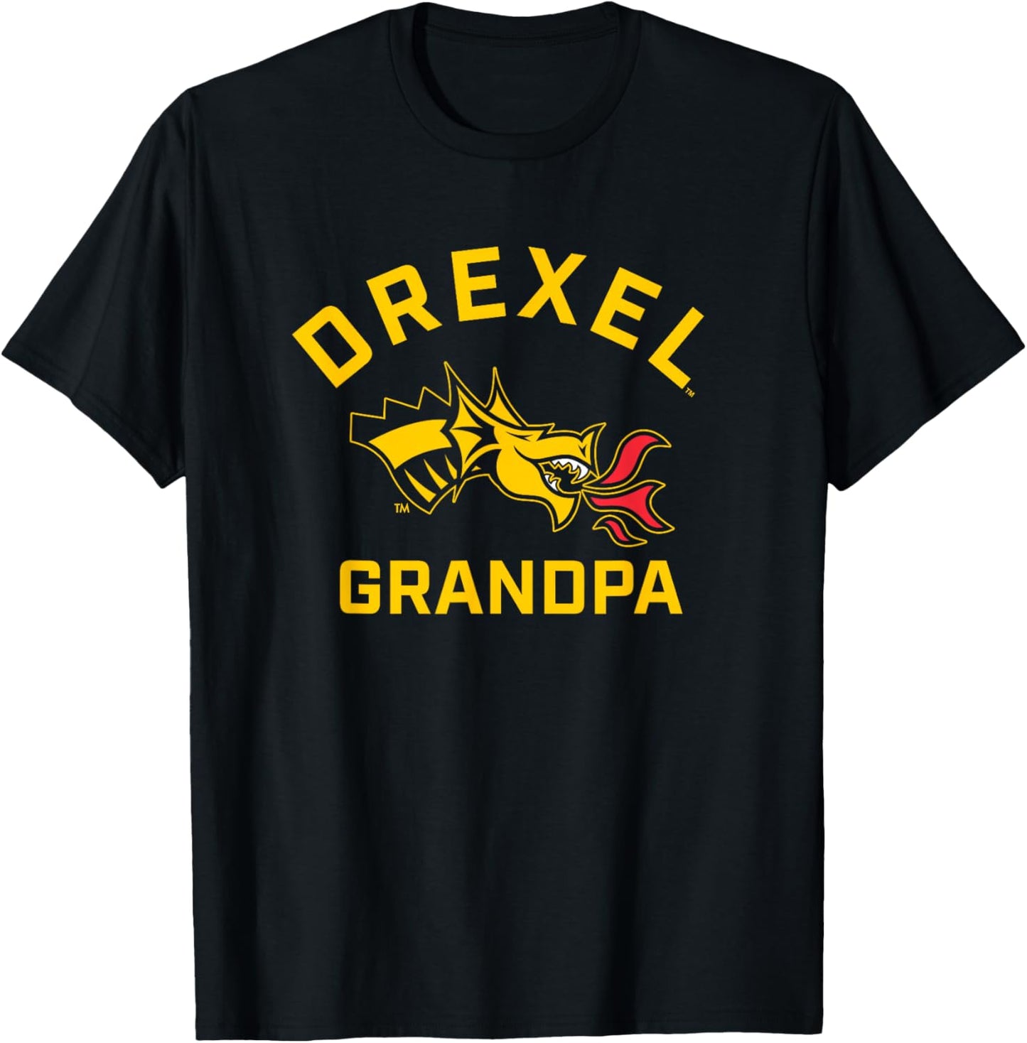 Drexel University Dragons Arched Grandpa T-Shirt - T-Shirt | Black