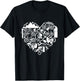 BMX Bicycle heart love Racing Stunt bike biker kids boy men T-Shirt - T-Shirt | Black