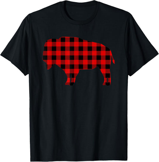 Buffalo Red Buffalo Plaid Tamaraw Matching Family PJ Gift T-Shirt - T-Shirt | Black