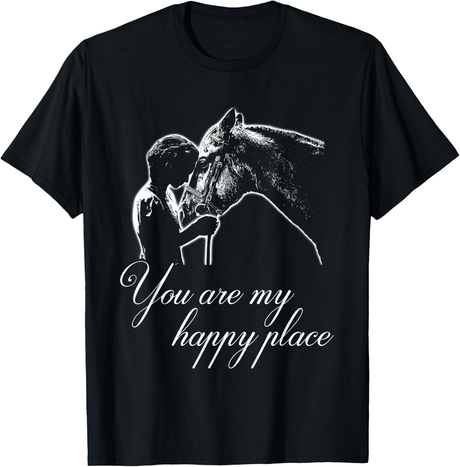 You Are My Happy Place - Horse Lovers T-Shirt - T-Shirt | Black