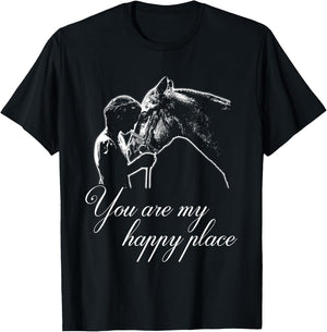 You Are My Happy Place - Horse Lovers T-Shirt - T-Shirt | Black