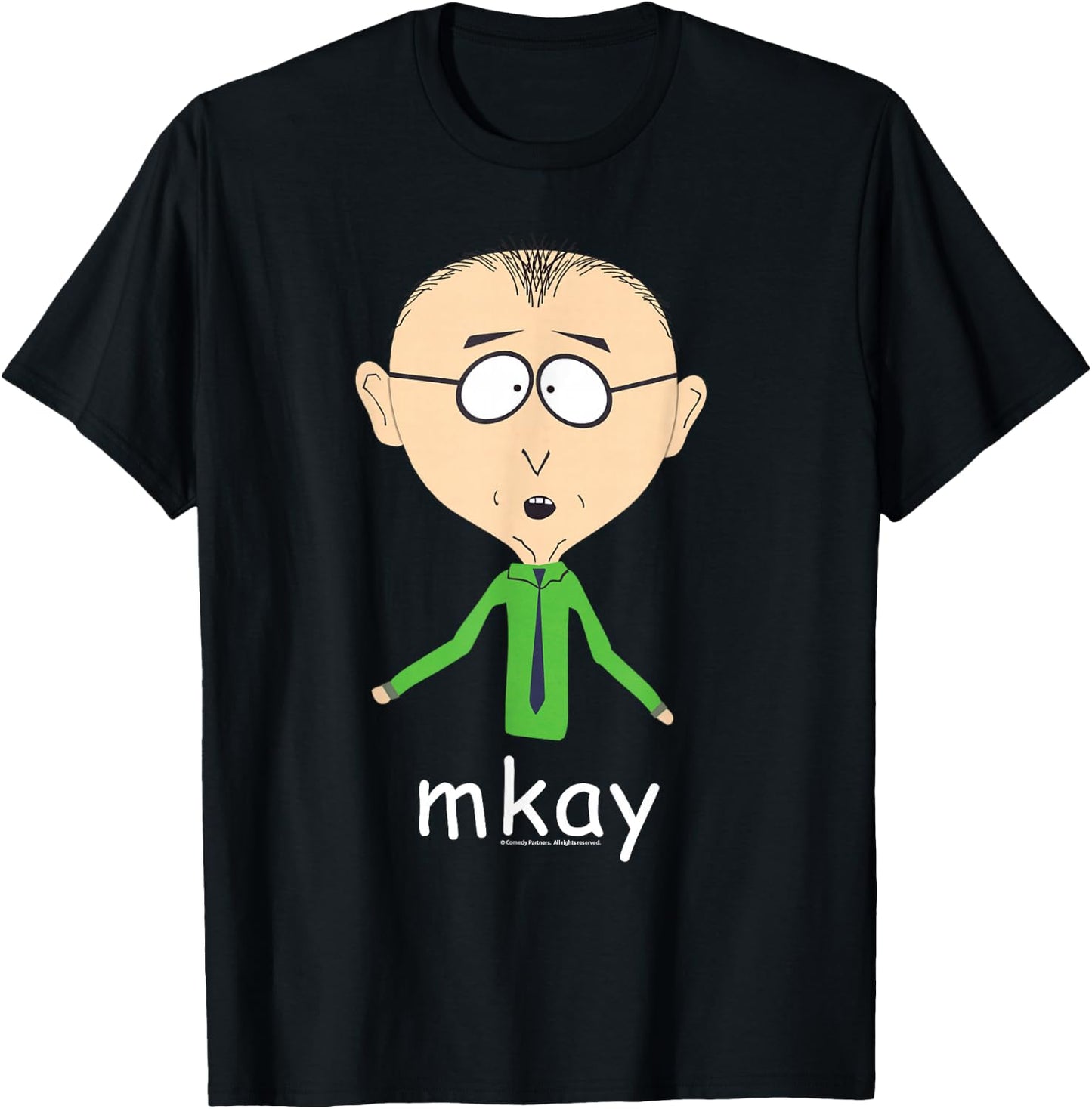 South Park Mr. Mackey Mkay Black - Classic Fit, , Adult, Short Sleeve T-Shirt - T-Shirt | Black