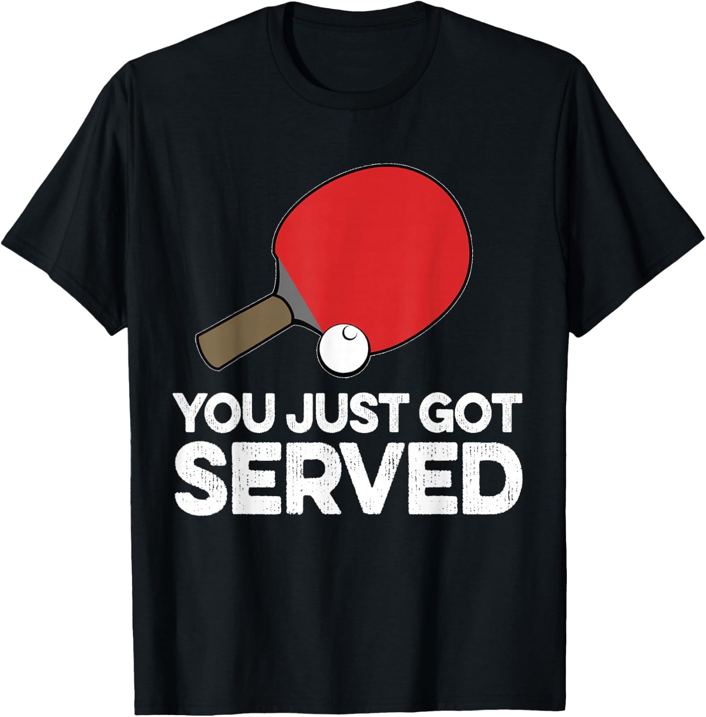 Funny Ping Pong Humor Gift Table Tennis Pun Serve Joke T-Shirt - T-Shirt | Black