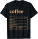 Coffee Nutrition Facts Thanksgiving Christmas Food Gift T-Shirt - T-Shirt | Black