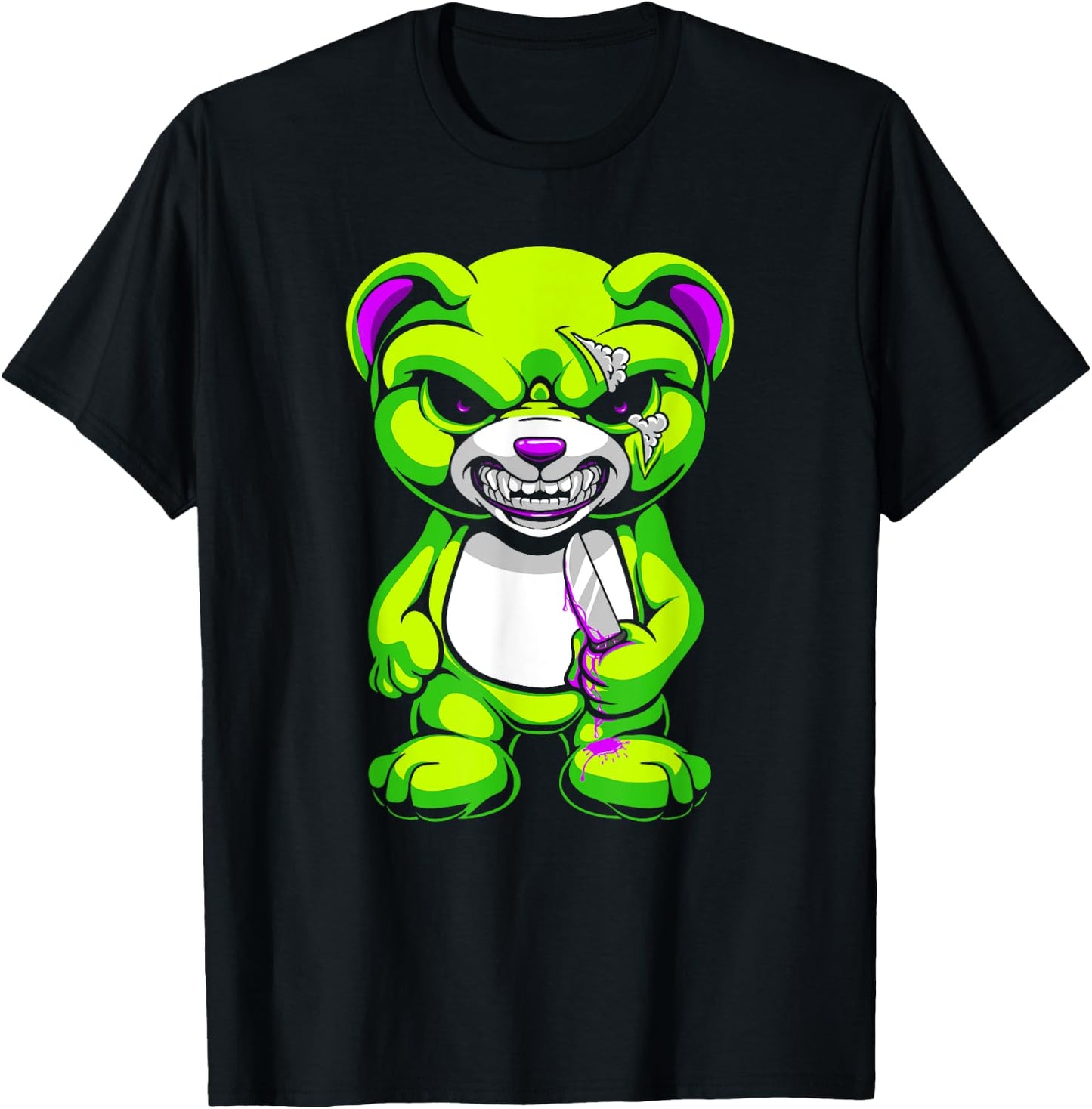 Pastel Goth Teddy Bear Shirt Halloween Bear Horror T-Shirt - T-Shirt | Black