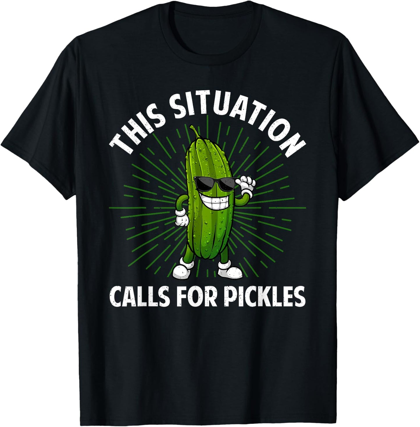 Pickle Design Women Kids Cucumber Dill Pickle Lover T-Shirt - T-Shirt | Black