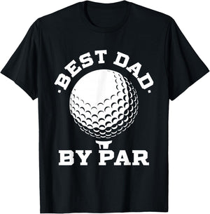 Best Dad by Par - Funny Golf Player Father's Day T-Shirt - T-Shirt | Black