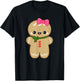 Funny Gingerbread Man Christmas Women & Girl T-Shirt - T-Shirt | Black