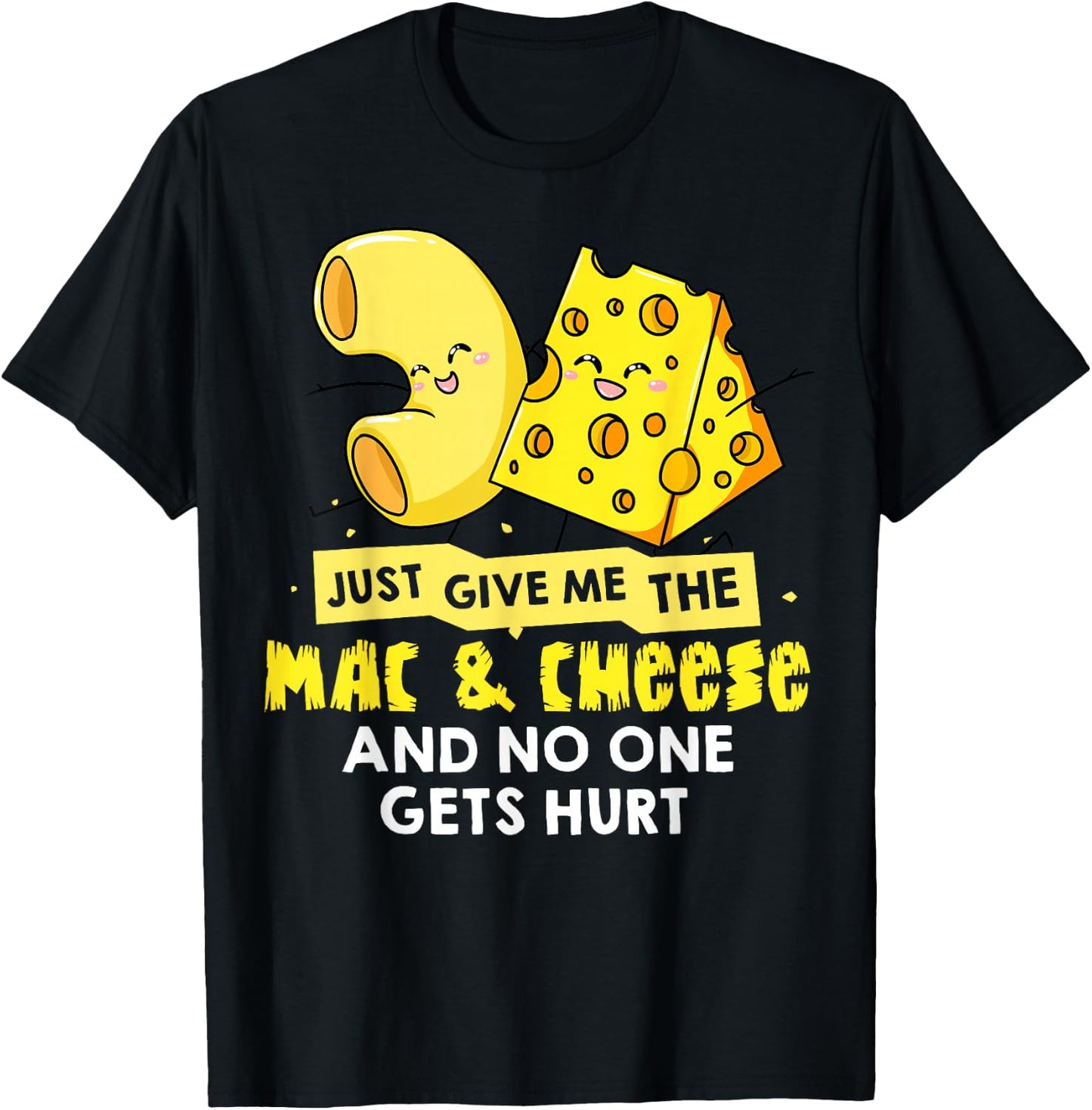 Mac and Cheese Gift Macaroni Cheesy Noodle T-Shirt - T-Shirt | Black
