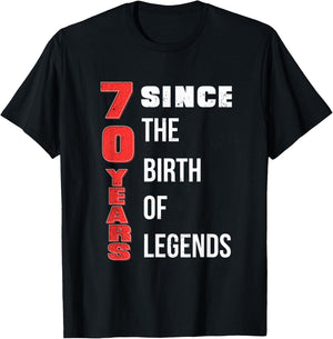 70th Happy Birthday 70 Years Old Legends Bday Born Party T-Shirt - T-Shirt | Black