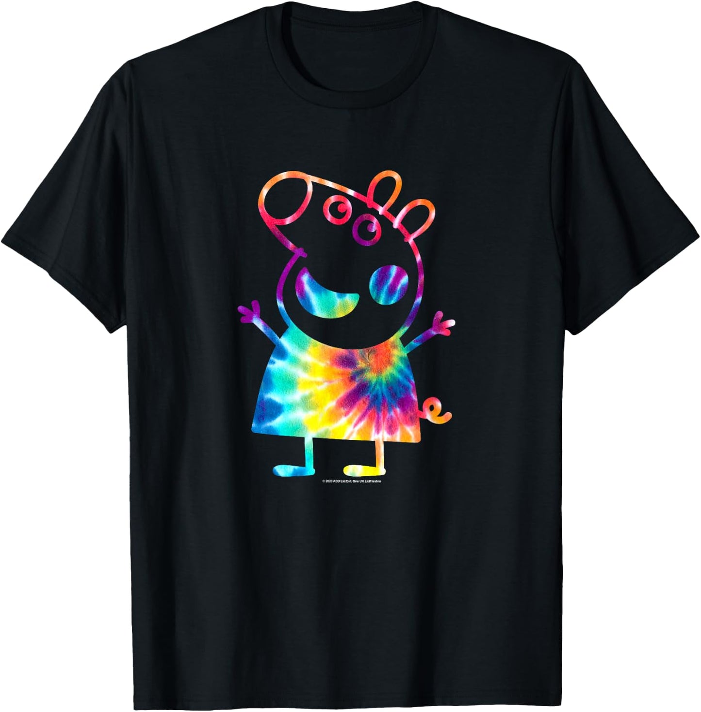 Peppa Pig Tie Dye Portrait T-Shirt - T-Shirt | Black
