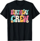 Groovy Birthday Crew Men Women Boys Girls Teens Kids T-Shirt - T-Shirt | Black