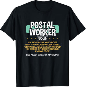 Postal Worker Funny Definition T-Shirt - T-Shirt | Black