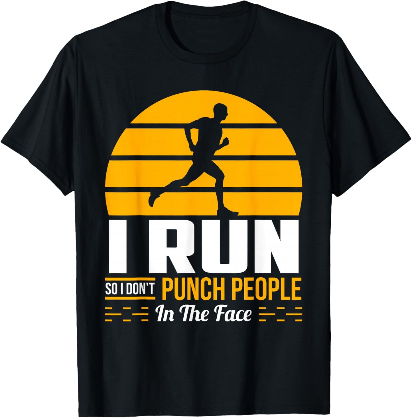 Runner Gift Funny Running Marathon Sport Sarcastic Gift T-Shirt - T-Shirt | Black