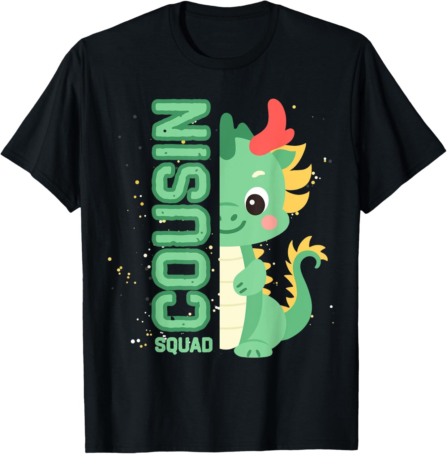 Dragon Crew Cousin Squad for kids Boys Girls Chinese Zodiac T-Shirt - T-Shirt | Black