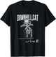 Funny Counting Cat Lives Cyclist Downhill Cat MTB Biking T-Shirt - T-Shirt | Black
