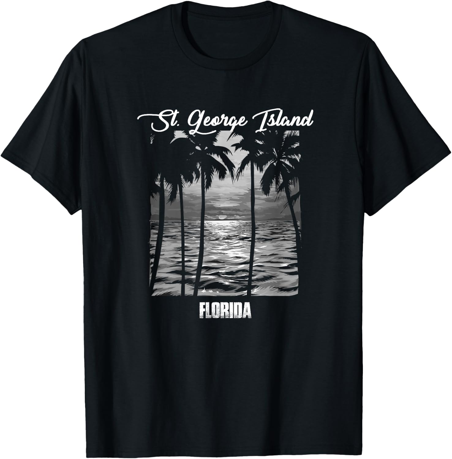 St. George Island Souvenir - Florida Reminder T-Shirt - T-Shirt | Black