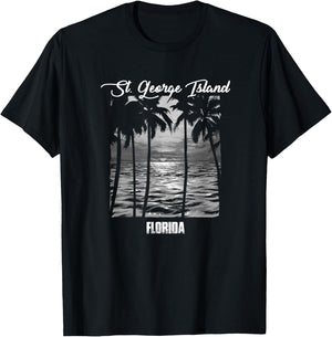 St. George Island Souvenir - Florida Reminder T-Shirt - T-Shirt | Black